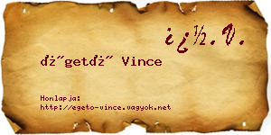 Égető Vince névjegykártya